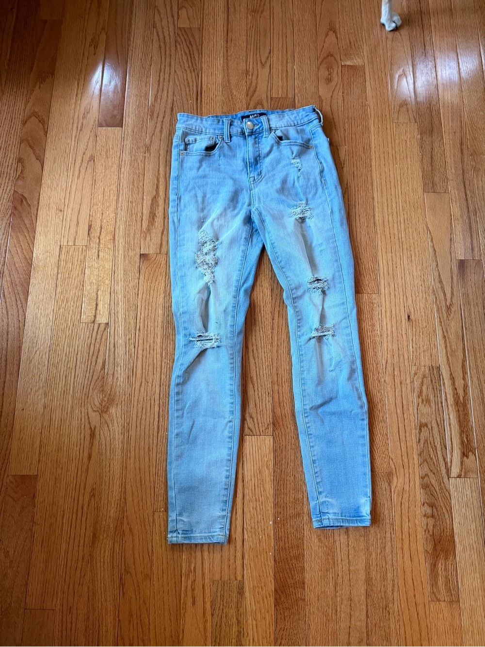 Aeropostale Light Blue Ripped Women’s Skinny Jeans